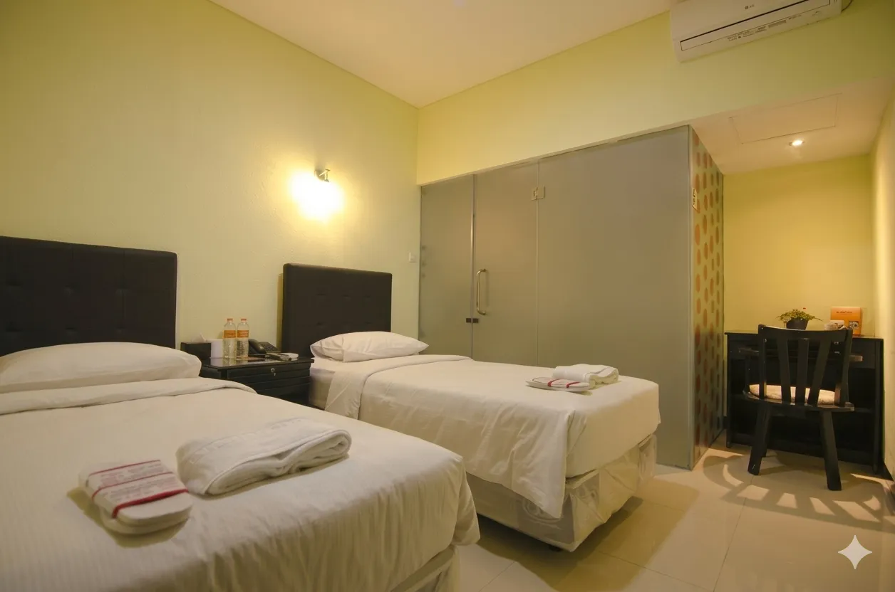Kamar twin bed Hotel Salon Fora